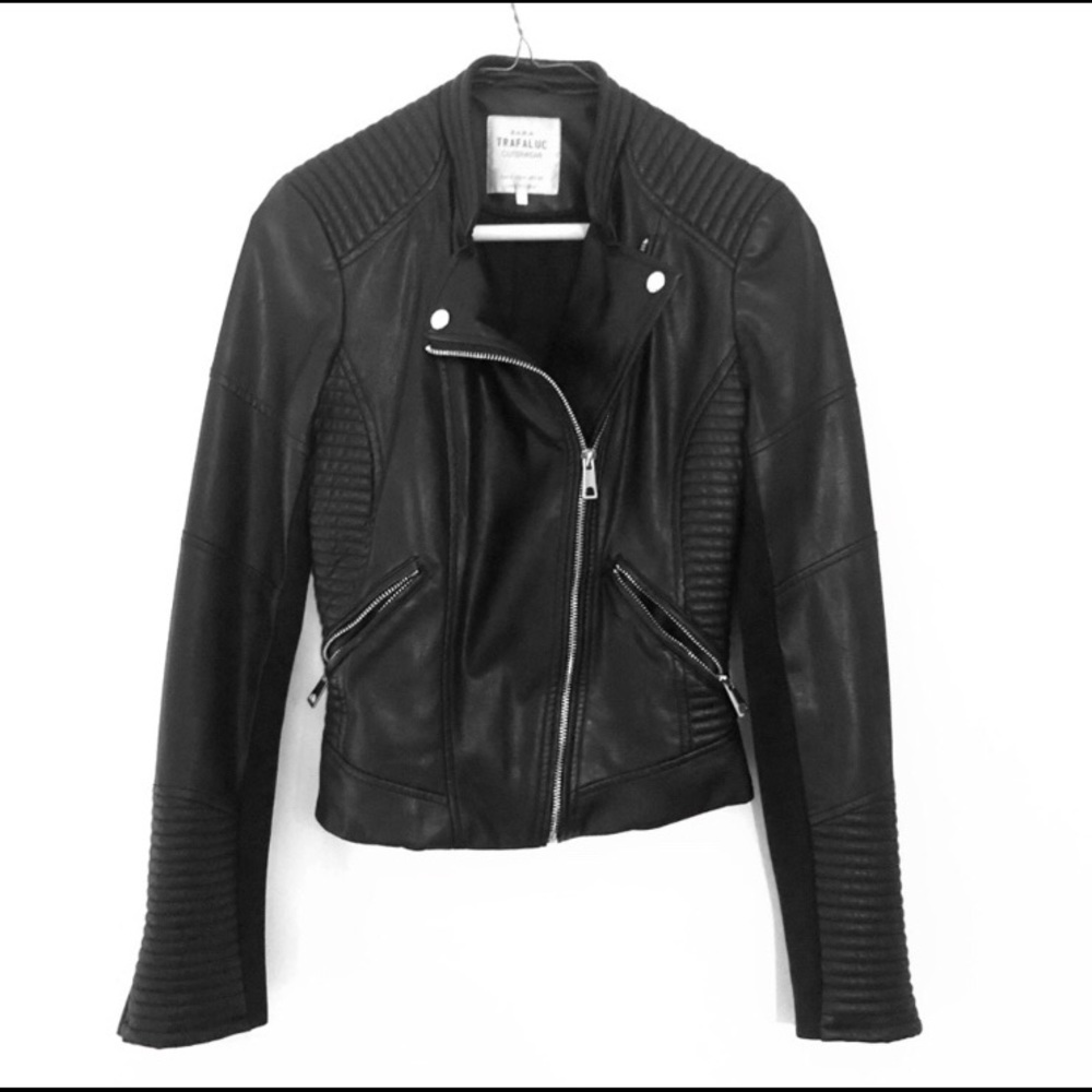 Zara Faux Leather Washable Moto Jacket